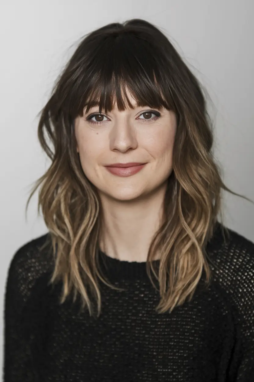 fall hairstyles for women over 40 textured shag