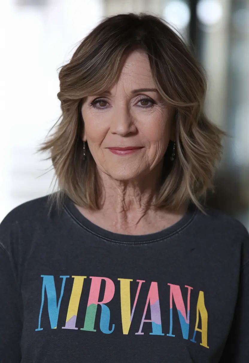 fall hairstyles women over 50 Textured Medium Length with Soft Waves