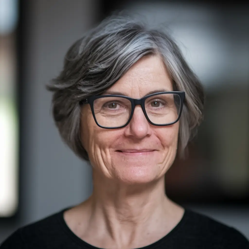 fall hairstyles women over 50 Natural Gray Short Layered Cut