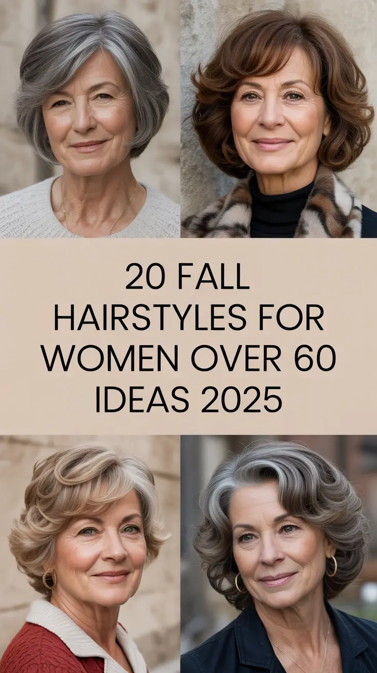 Fall Hairstyles for Women Over 60 Ideas 2025: Trendy Cuts from Short Pixie to Long Waves