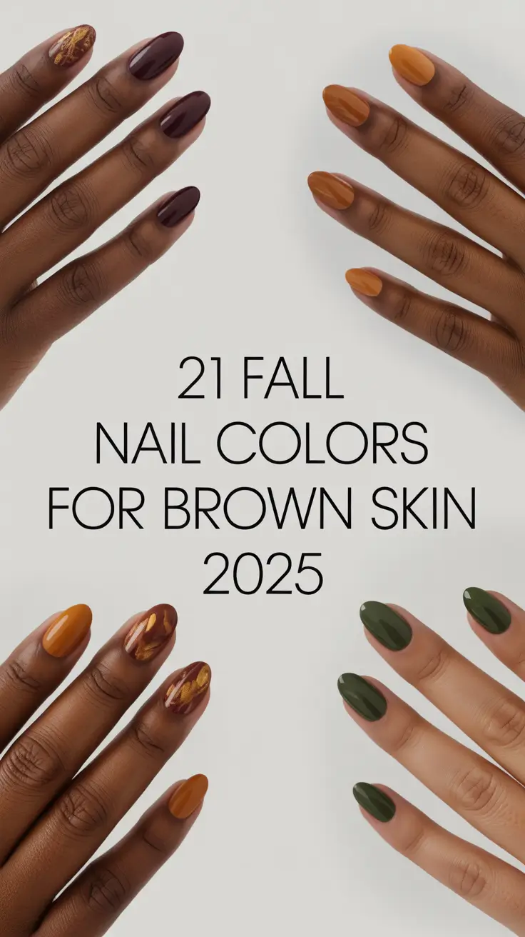 Fall Nail Colors for Brown Skin 2025: Almond, Short & Square Ideas for Every Tone