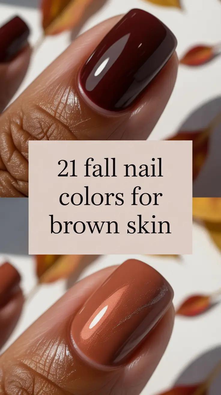 Fall Nail Colors for Brown Skin 2025: Almond, Short & Square Ideas for Every Tone