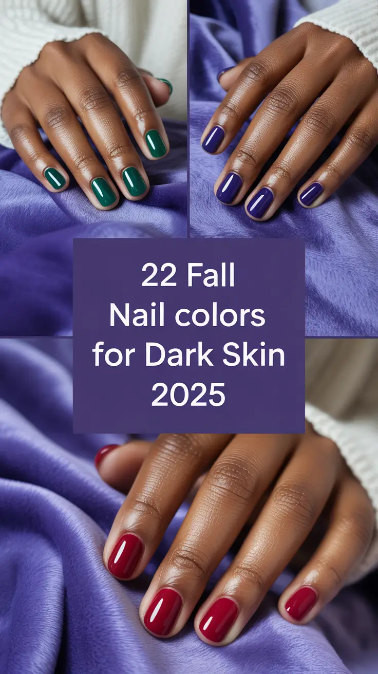 Fall Nail Colors for Dark Skin 2025: Best Tones, Polish & Art Ideas