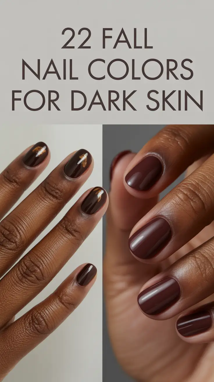 Fall Nail Colors for Dark Skin 2025: Best Tones, Polish & Art Ideas