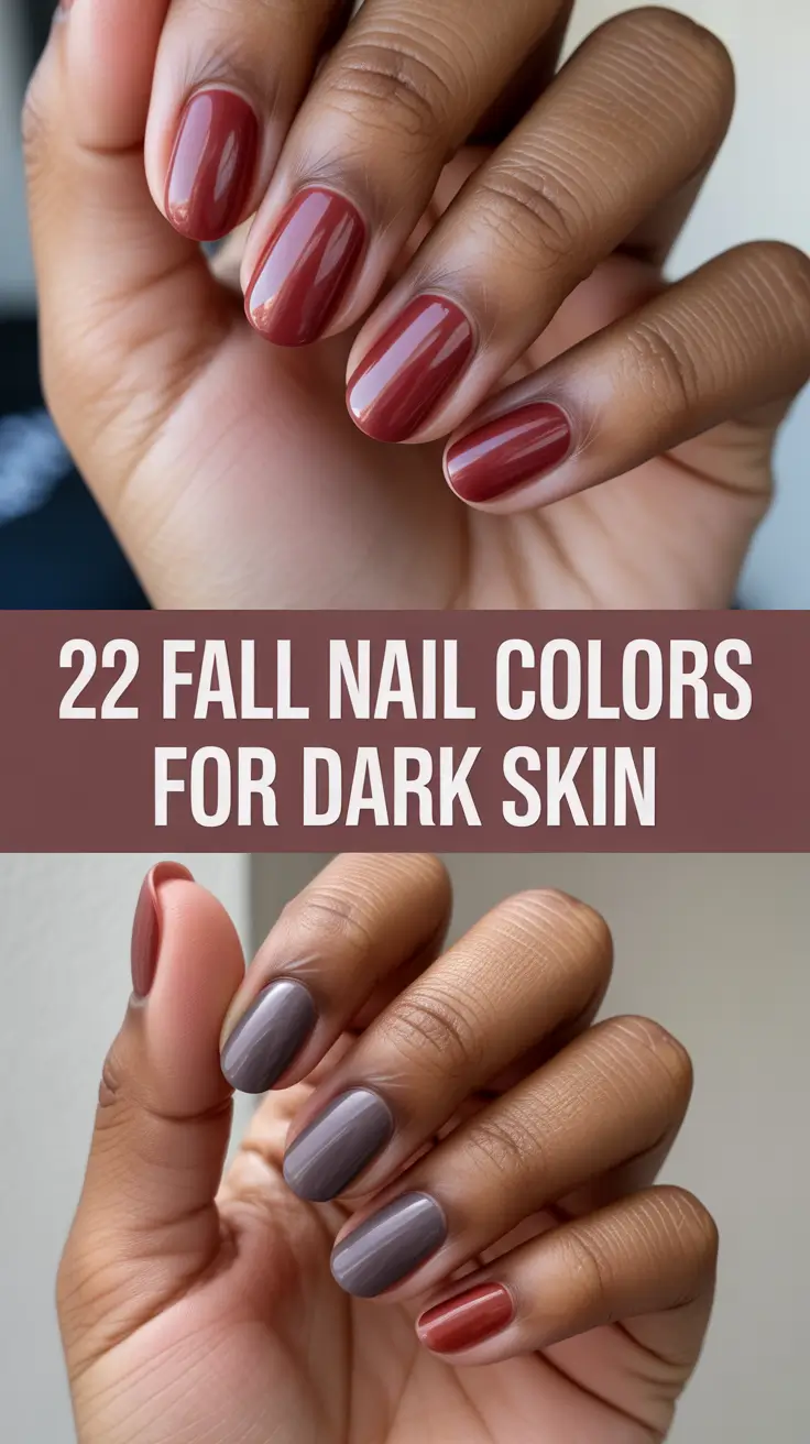 Fall Nail Colors for Dark Skin 2025: Best Tones, Polish & Art Ideas
