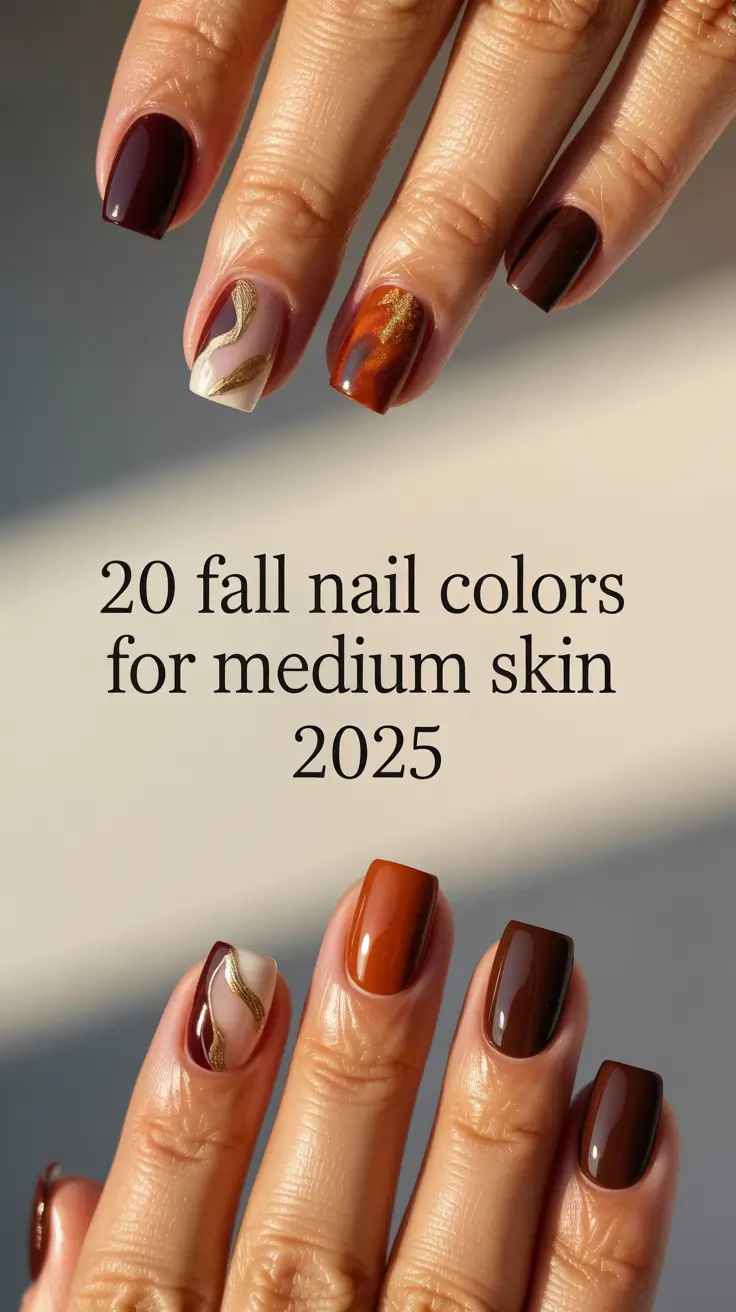 Fall Nail Colors for Medium Skin 2025 – Chic Autumn Polish & Design Trends