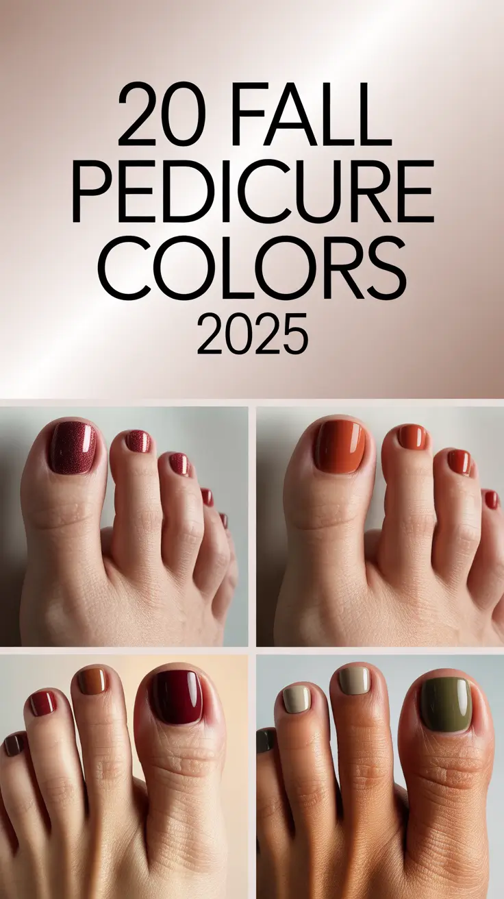 Fall Pedicure Colors 2025: Fresh Toenails Shades and Autumn Toes Ideas