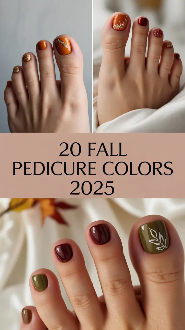 Fall Pedicure Colors 2025: Fresh Toenails Shades and Autumn Toes Ideas