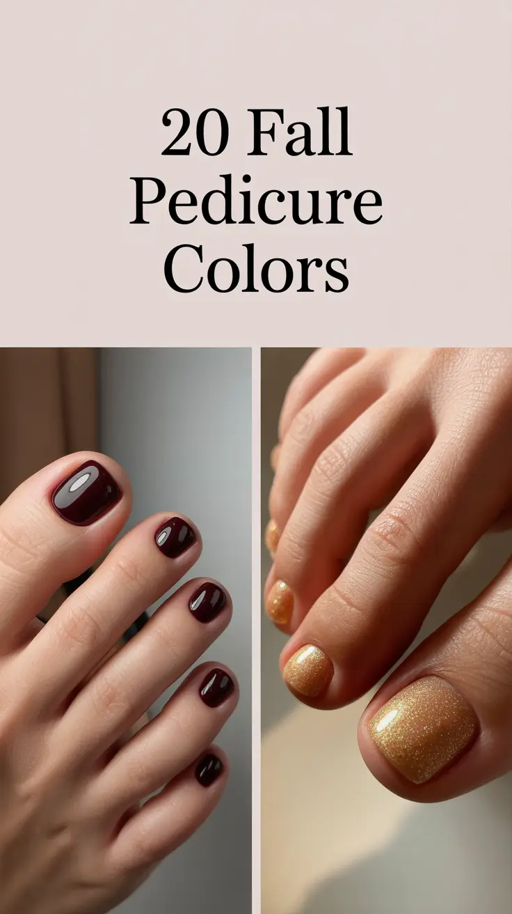 Fall Pedicure Colors 2025: Fresh Toenails Shades and Autumn Toes Ideas