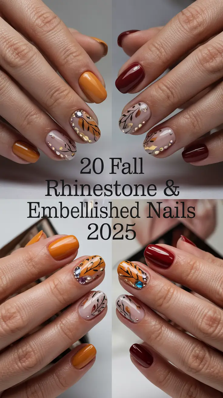 Fall Rhinestone & Embellished Nails 2025: Stunning Designs with Bling for Every Style