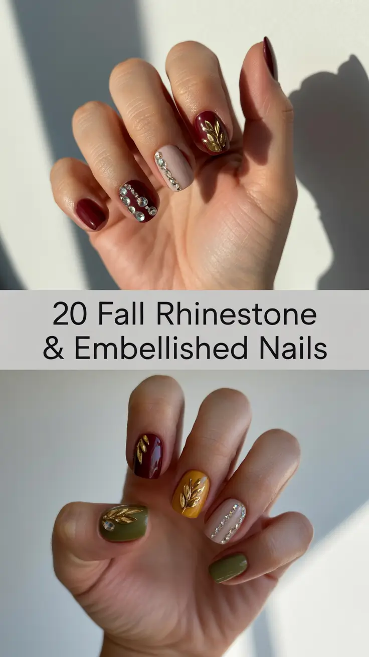 Fall Rhinestone & Embellished Nails 2025: Stunning Designs with Bling for Every Style