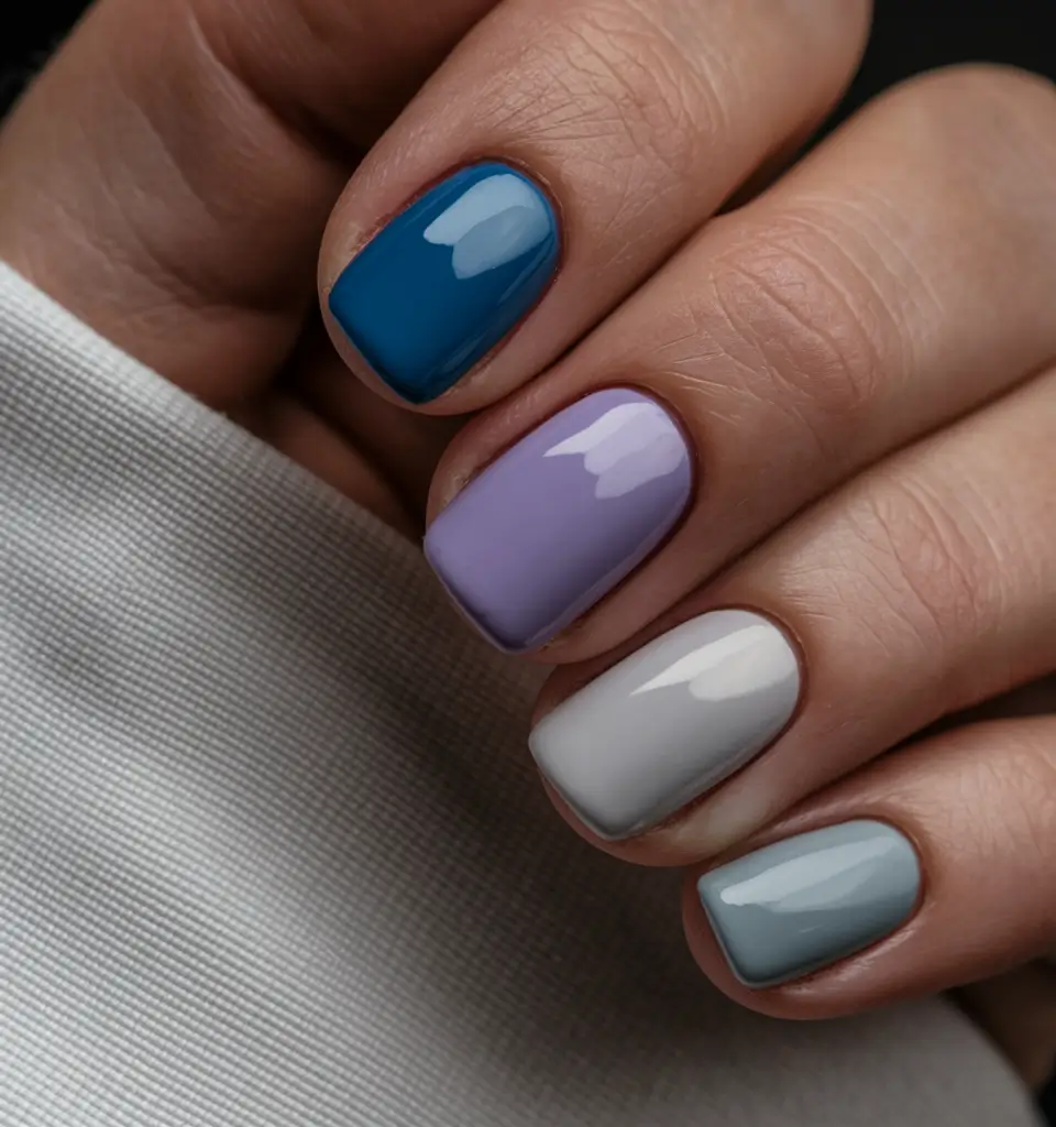 Fall Square Nails 2025 – Tonal Capsule Mix on Short Squares