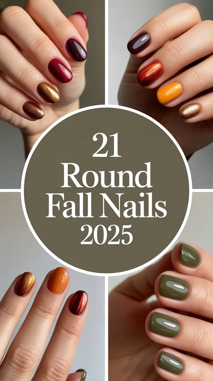 Round Fall Nails 2025: Stunning Ideas from Simple Short to Bold Acrylic Almond