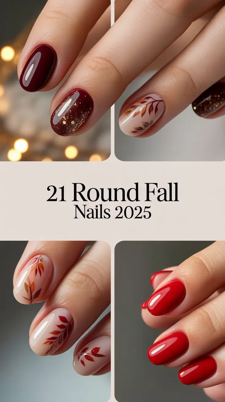 Round Fall Nails 2025: Stunning Ideas from Simple Short to Bold Acrylic Almond