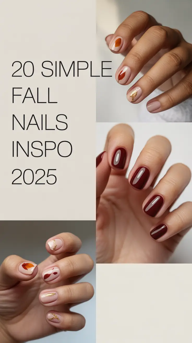 Simple Fall Nails Inspo 2025: Classy Autumn Designs for Short and Almond Shapes