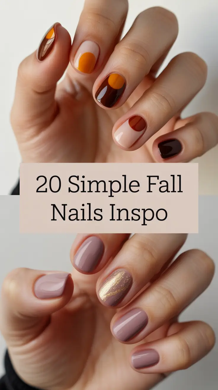 Simple Fall Nails Inspo 2025: Classy Autumn Designs for Short and Almond Shapes