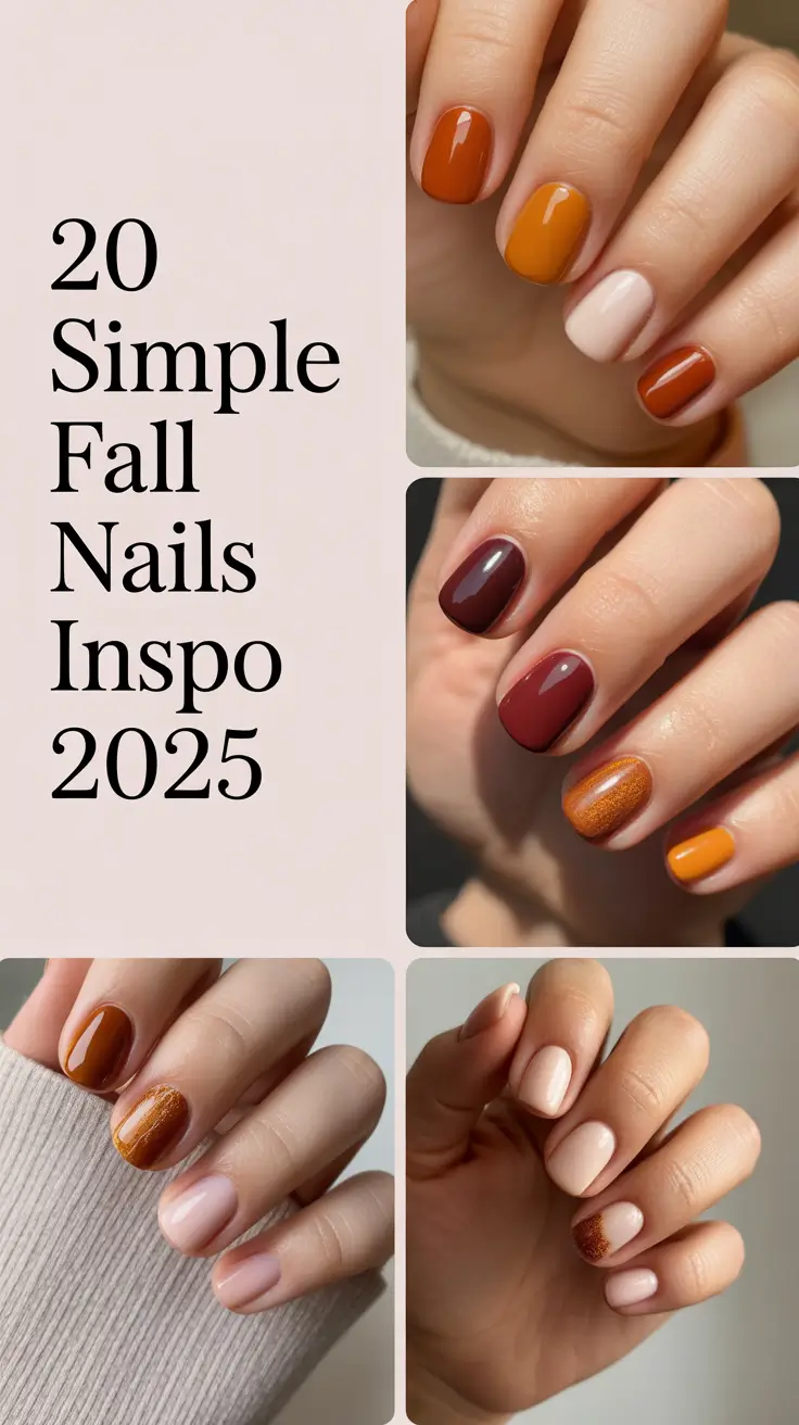 Simple Fall Nails Inspo 2025: Classy Autumn Designs for Short and Almond Shapes