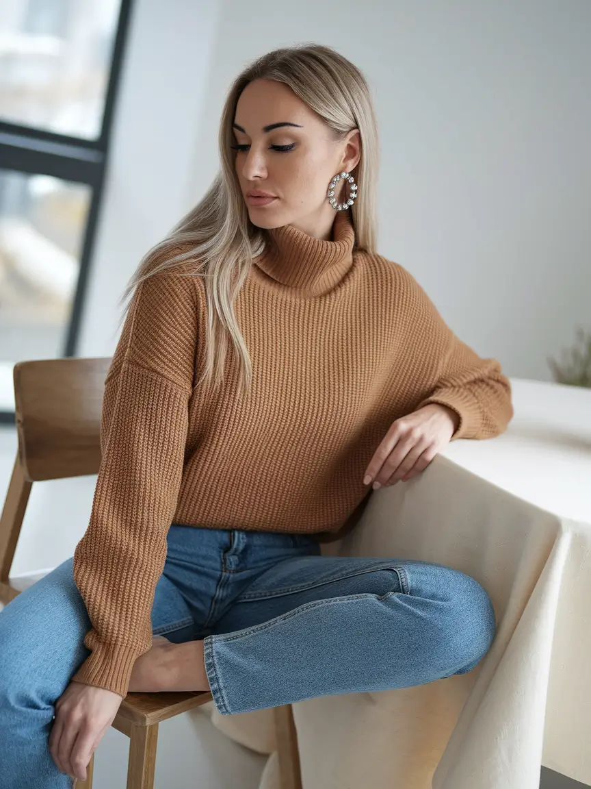 fall sweater outfits 2025 Coffee Tones and Cozy Calm
