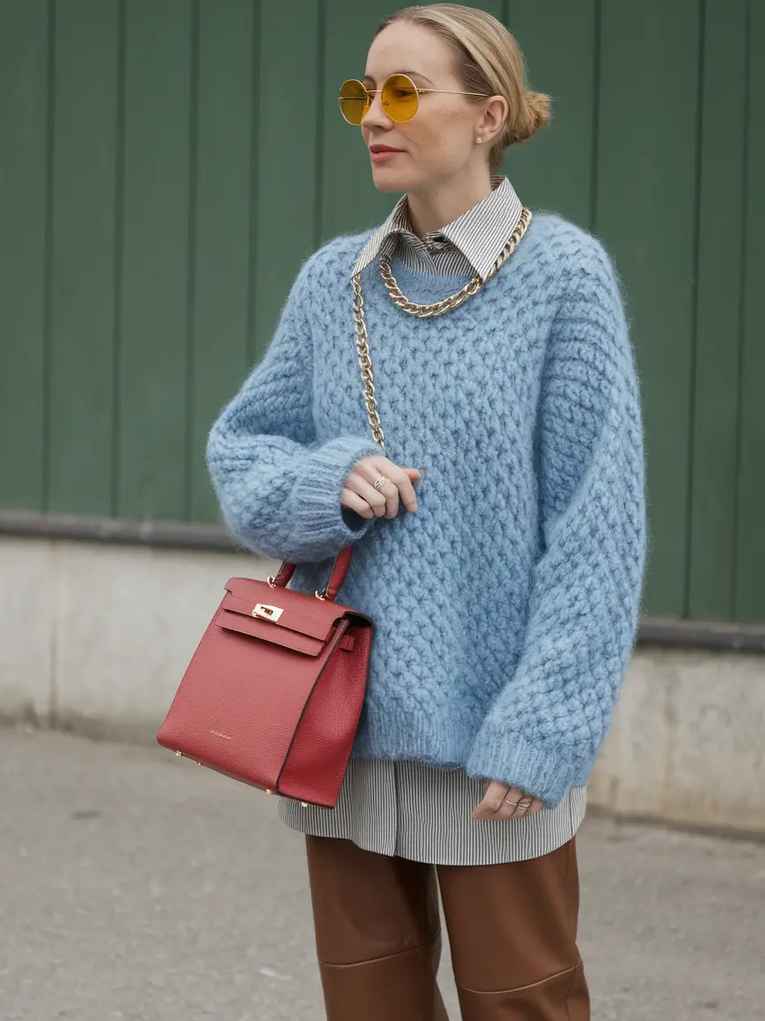 fall sweater outfits 2025 Preppy Layered Knit, Reinvented