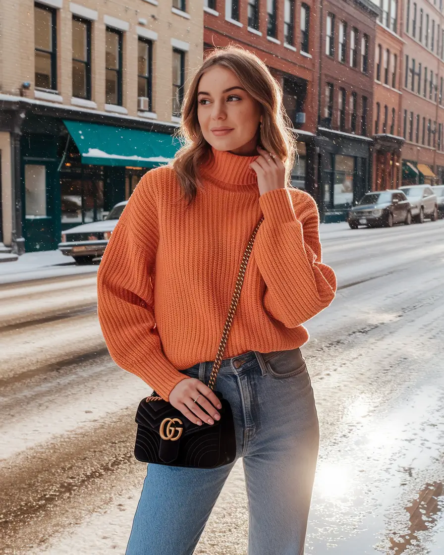 fall sweater outfits 2025 Orange You Glad It’s Sweater Season?