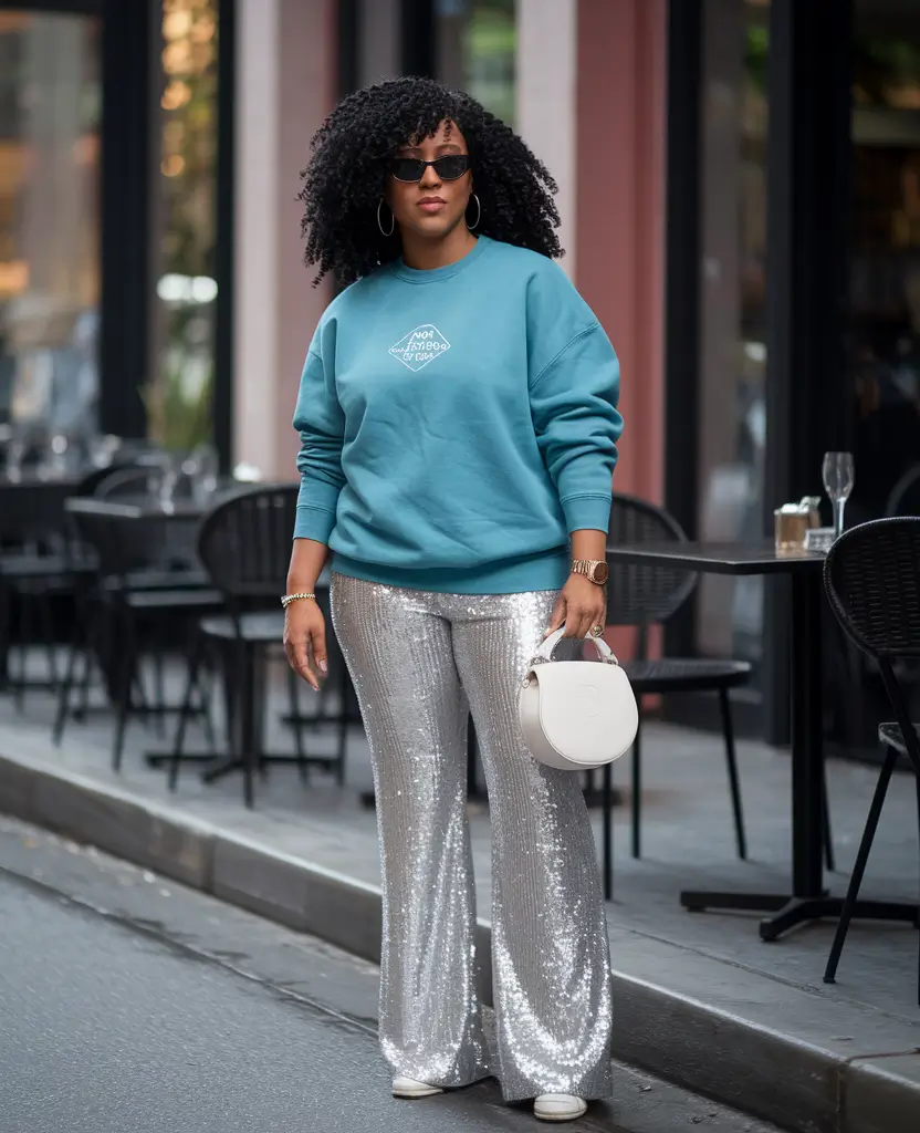 fall outfits black women casual Sequins in Daylight