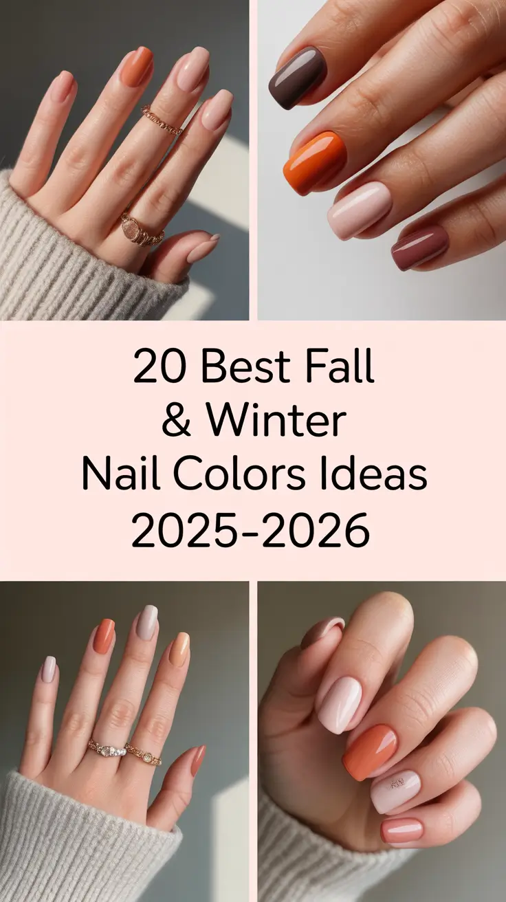 Best Fall & Winter Nail Colors Ideas 2025–2026: Solid, Short & Popular Designs