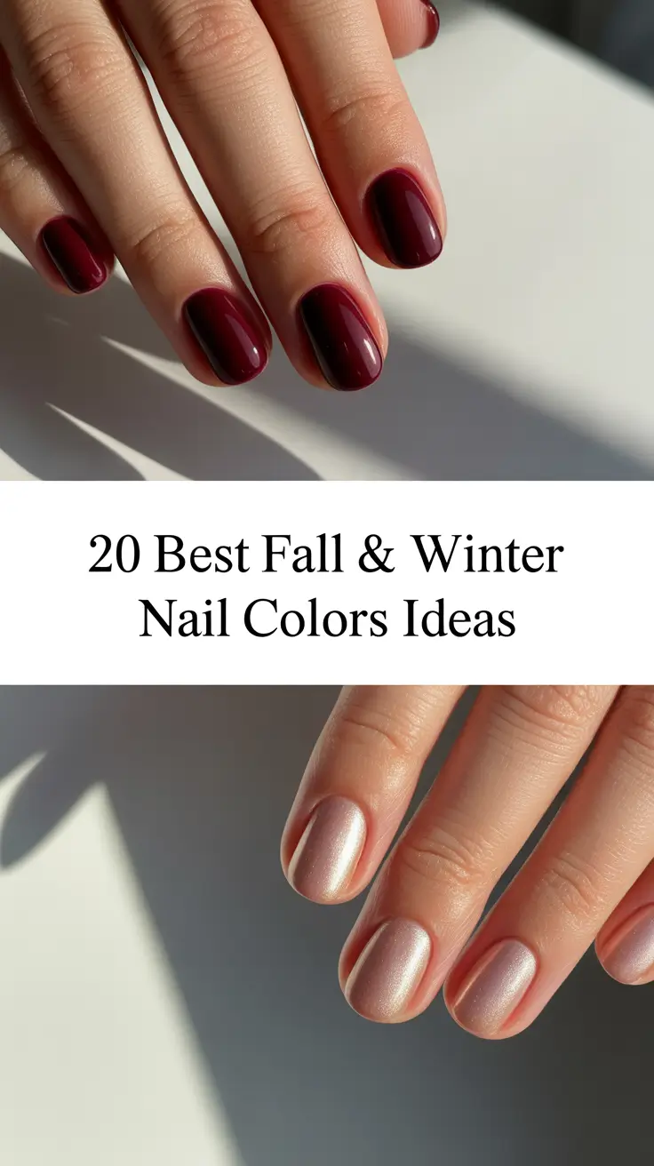 Best Fall & Winter Nail Colors Ideas 2025–2026: Solid, Short & Popular Designs