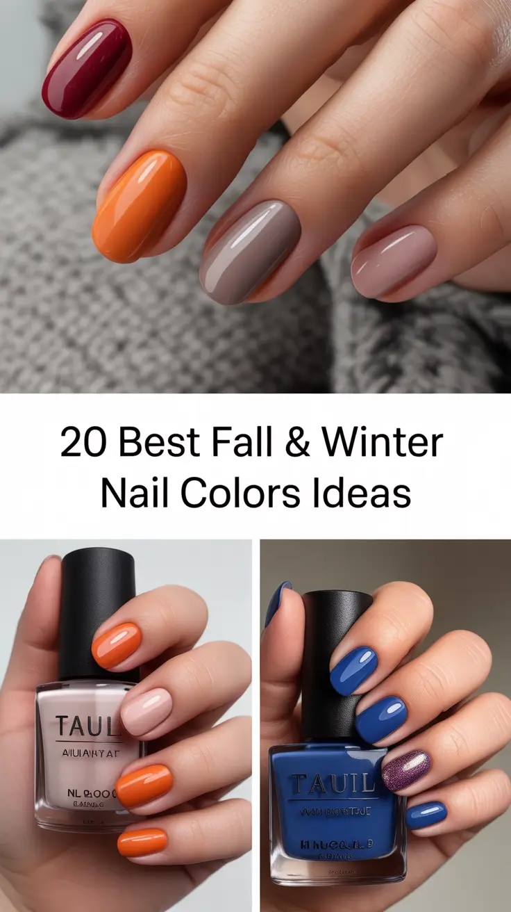 Best Fall & Winter Nail Colors Ideas 2025–2026: Solid, Short & Popular Designs