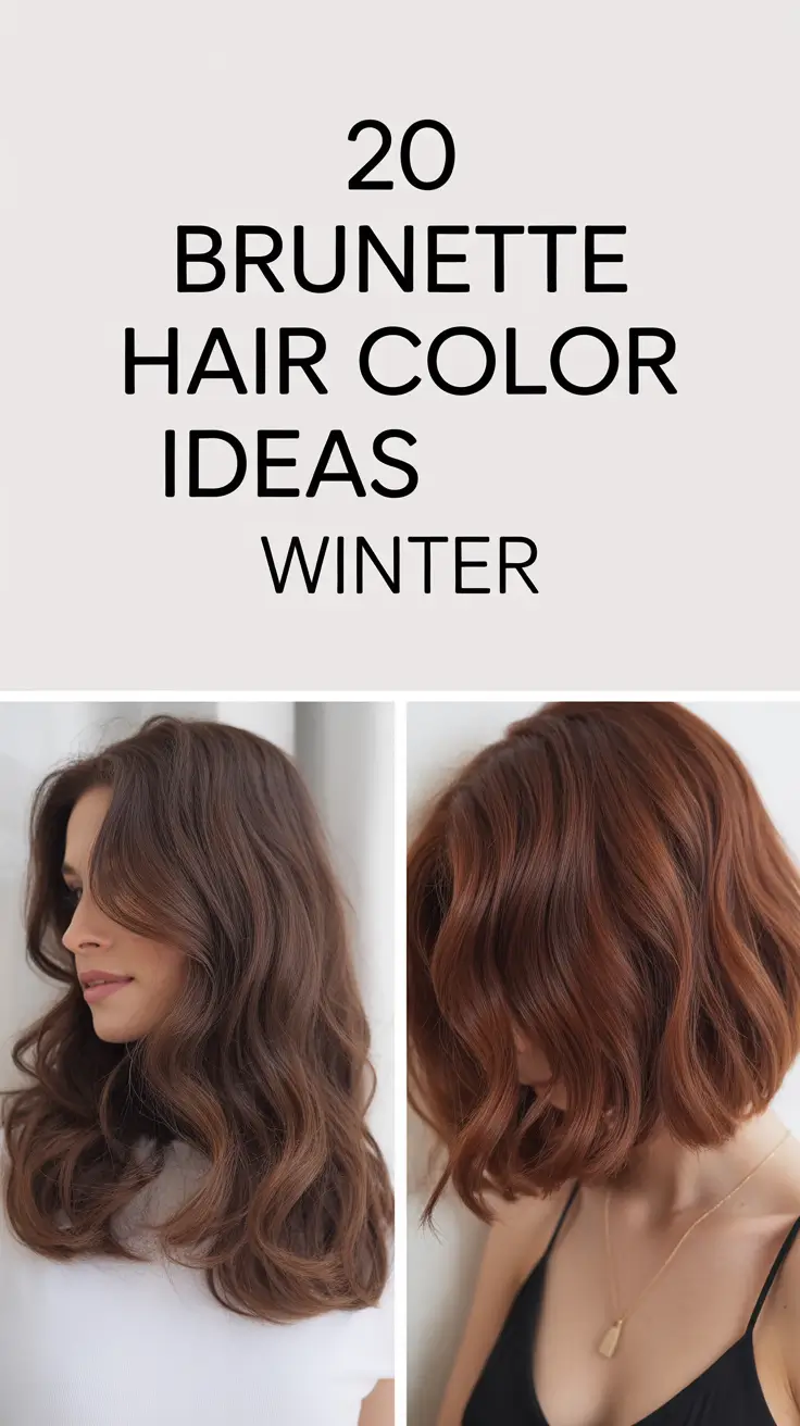 Brunette Hair Color Ideas Winter 2025–2026: Chic Cuts, Balayage & Highlights