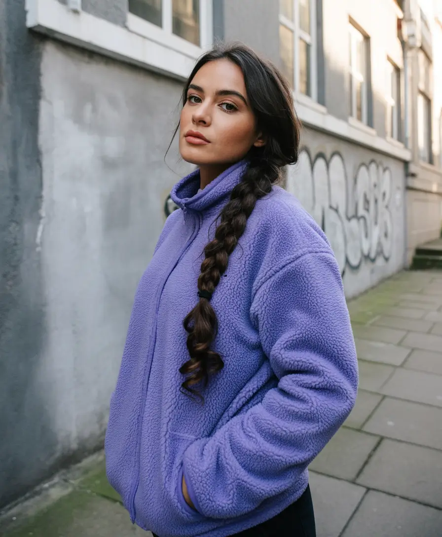casual winter outfits Violet Fleece and Street Ease