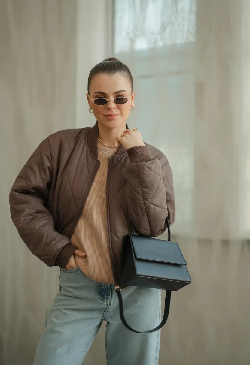 casual winter outfits Quilted Cool with Everyday Denim
