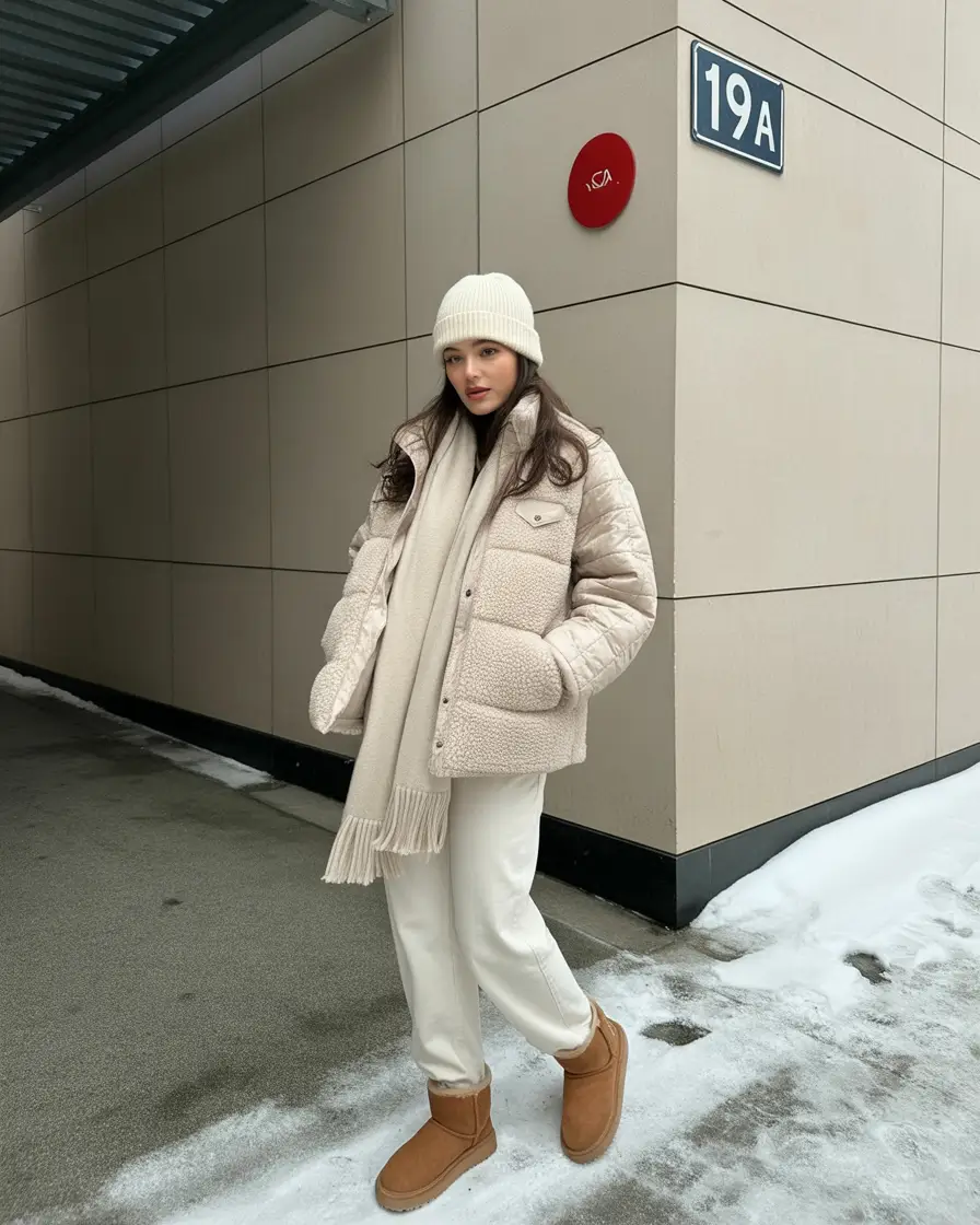 early winter outfits casual Cozy Layers with Ugg Energy