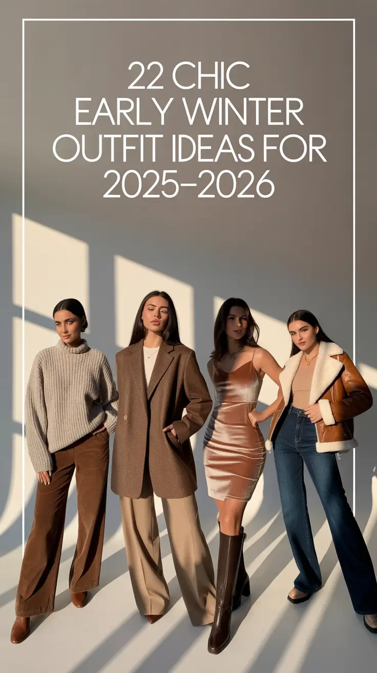 Chic Early Winter Outfit Ideas for 2025–2026: Casual & Aesthetic Inspiration
