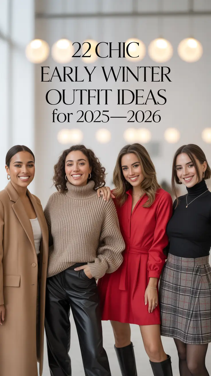 Chic Early Winter Outfit Ideas for 2025–2026: Casual & Aesthetic Inspiration