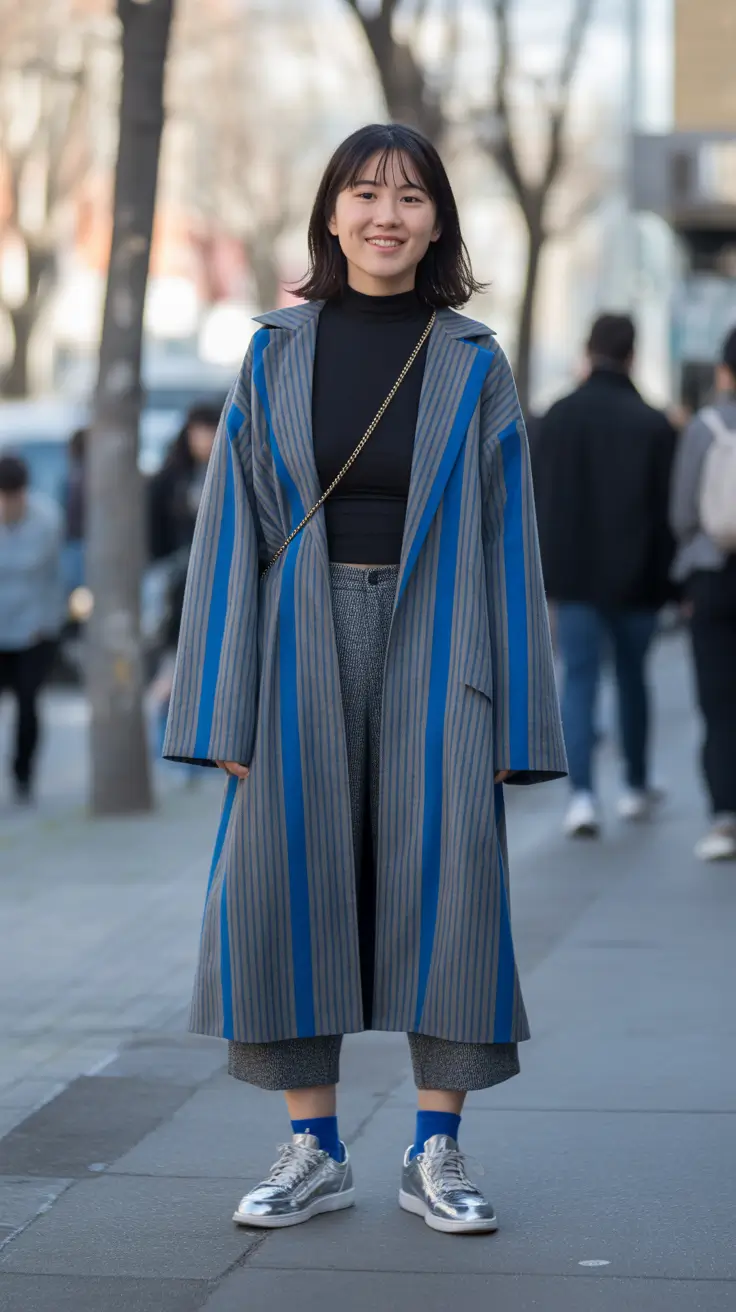 Chic Winter Fits 2025 - 2026 Striped Drama