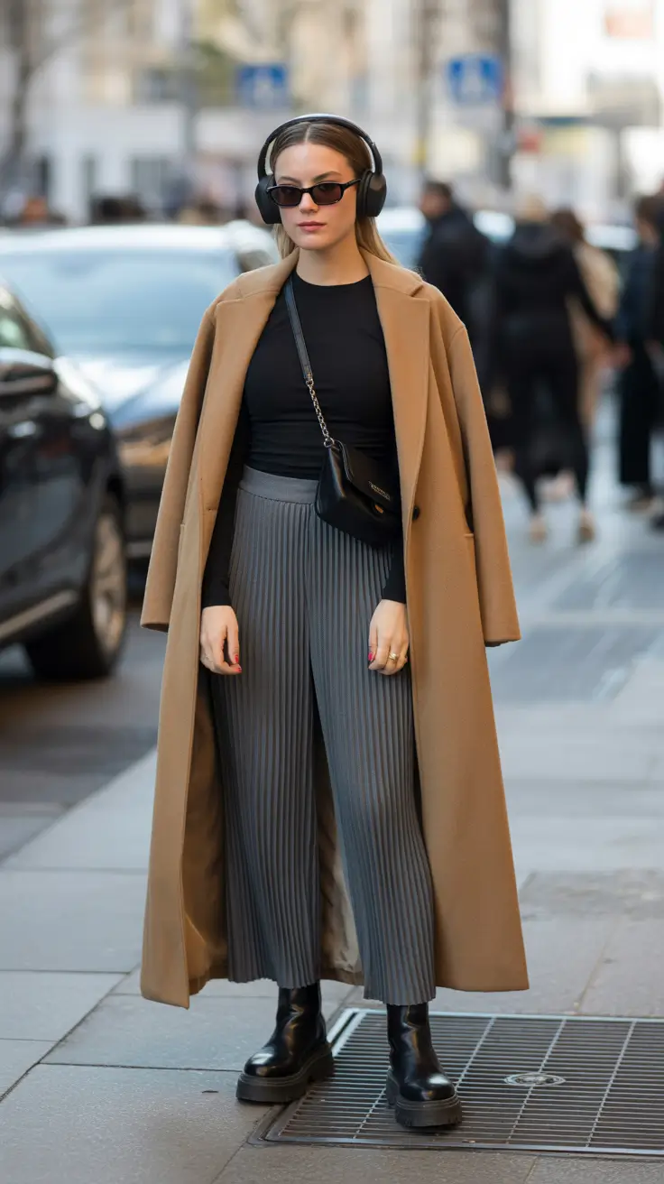 Chic Winter Fits 2025 - 2026 Camel and Black Urban Cool