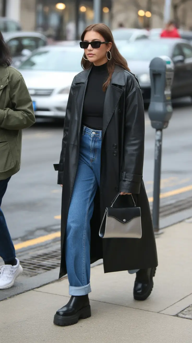 Chic Winter Fits 2025 - 2026 Leather Coat Confidence
