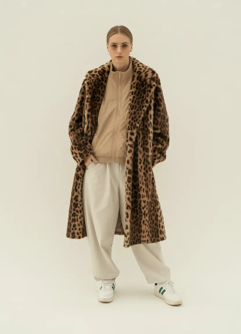 comfy winter outfits lazy days Effortless Luxe in Animal Print