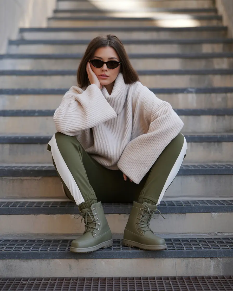 comfy winter outfits for school Sporty Comfort With a Twist