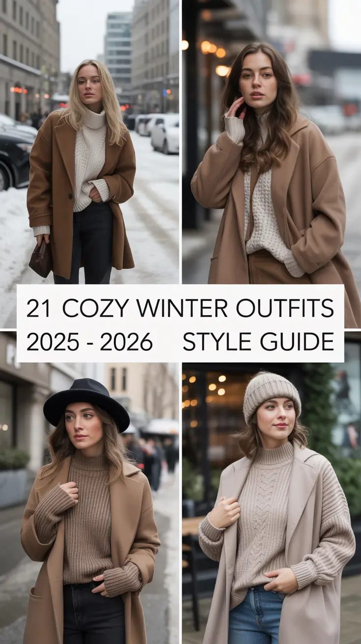 Cozy Winter Outfits 2025 - 2026 Style Guide: Cute & Comfy Ideas with Coats