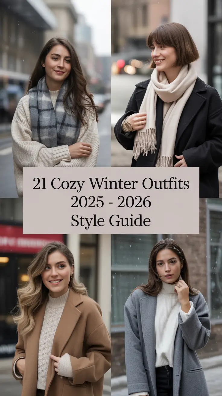 Cozy Winter Outfits 2025 - 2026 Style Guide: Cute & Comfy Ideas with Coats