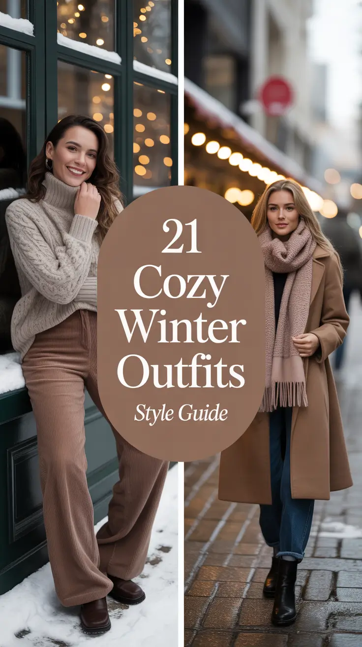 Cozy Winter Outfits 2025 - 2026 Style Guide: Cute & Comfy Ideas with Coats