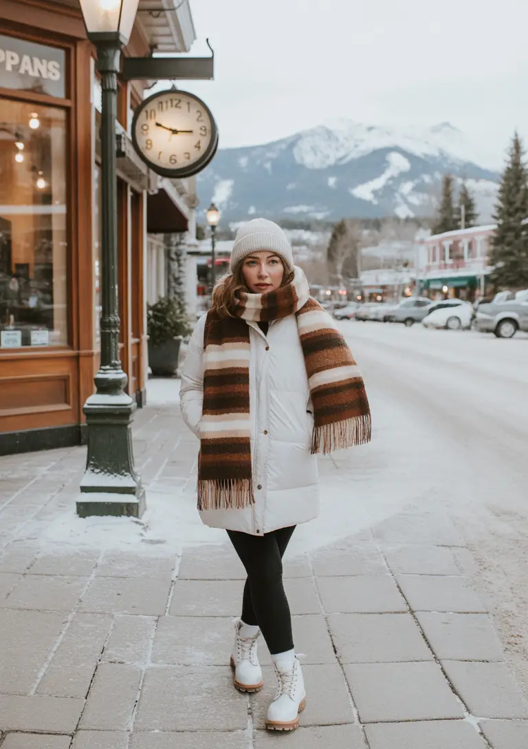 cute winter outfits 2025 2026 Mountain Town Practicality
