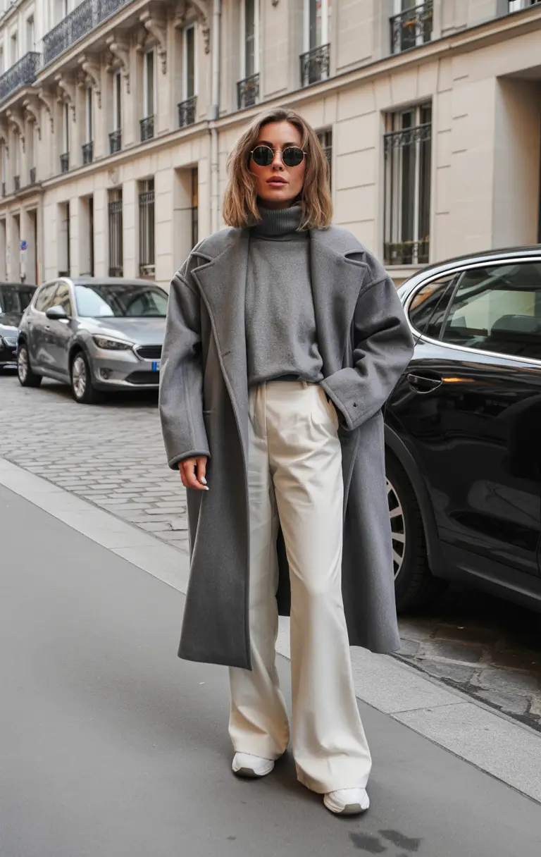 cute winter outfits 2025 2026 Gray-Toned Modernity