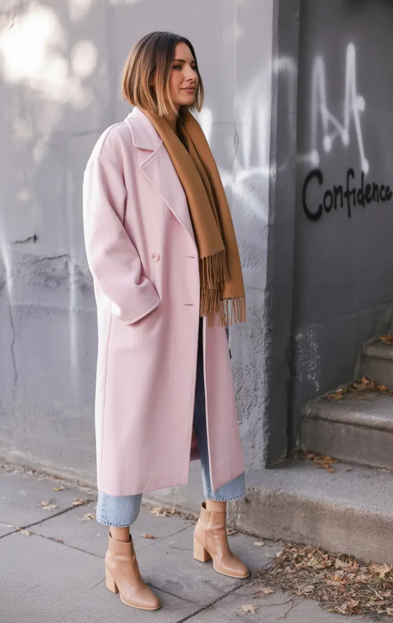cute winter outfits 2025 2026 Blush and Caramel Balance