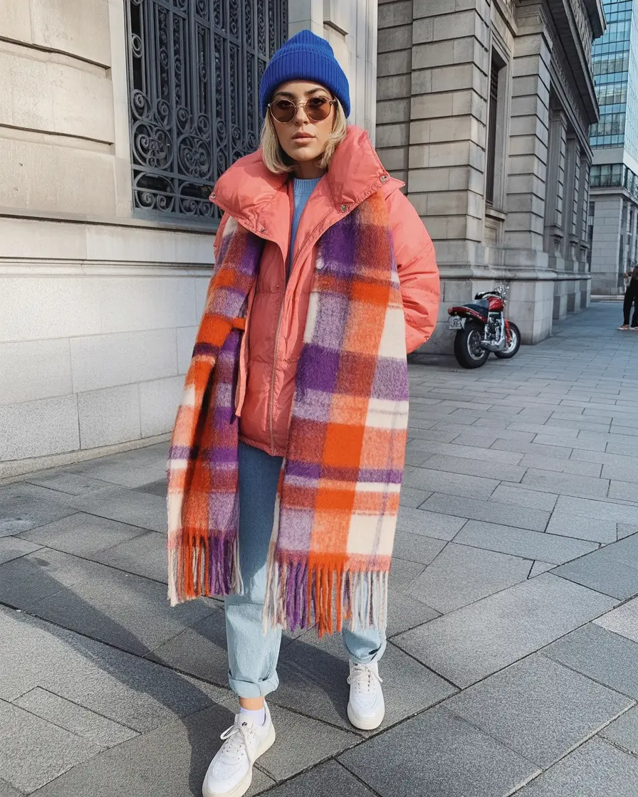 cute winter outfits 2025 2026 Playful Plaid Layering