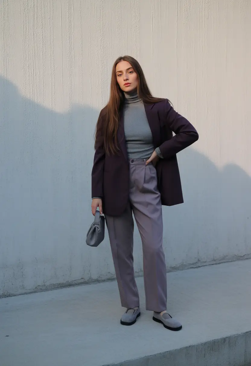 cute winter outfits 2025 2026 Muted Monochrome Layers