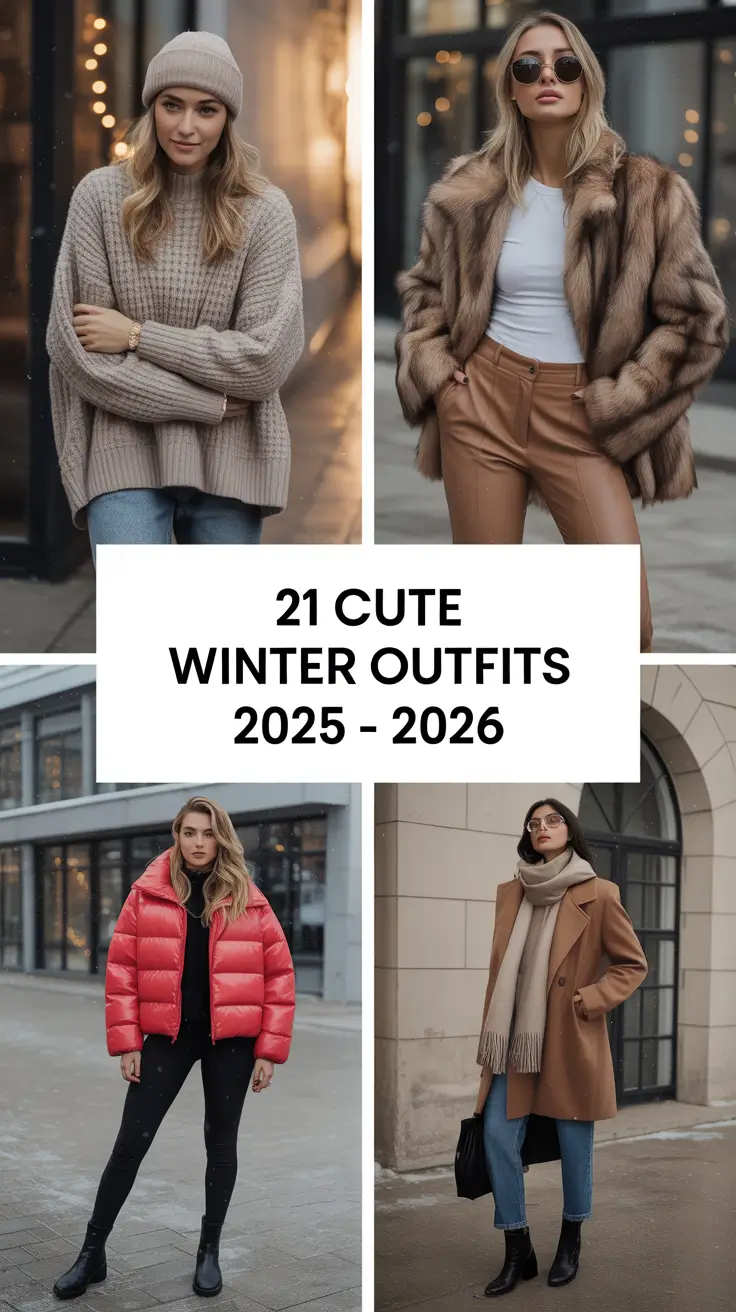 Cute Winter Outfits 2025 – 2026: Cozy & Chic Ideas for Women