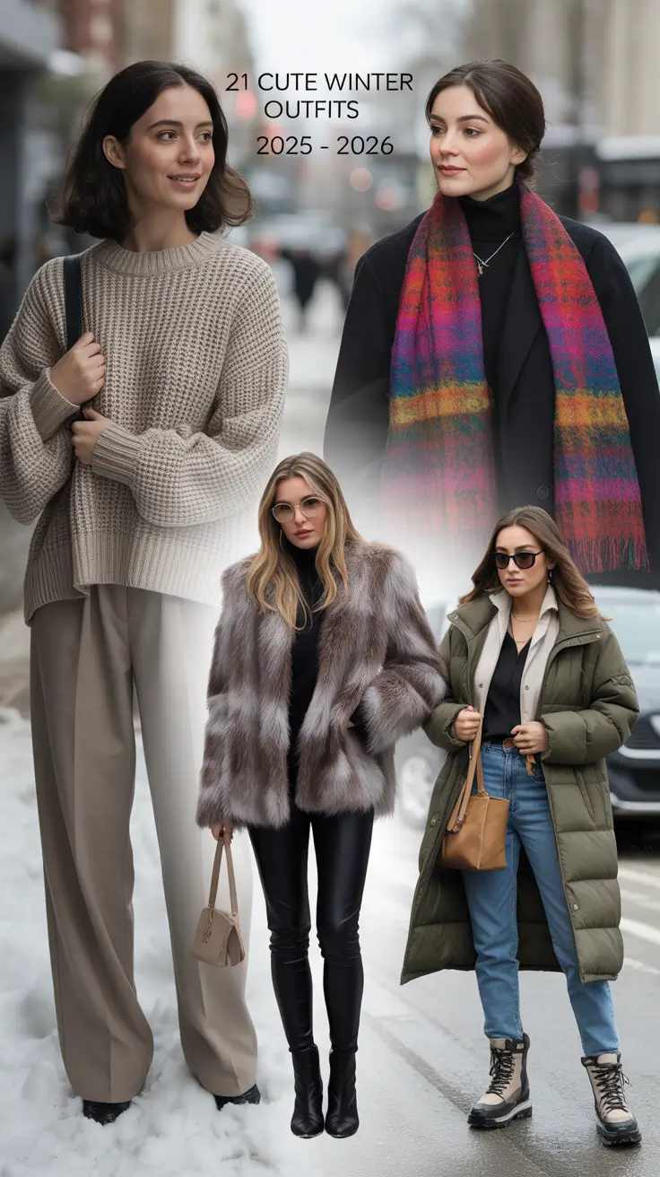 Cute Winter Outfits 2025 – 2026: Cozy & Chic Ideas for Women