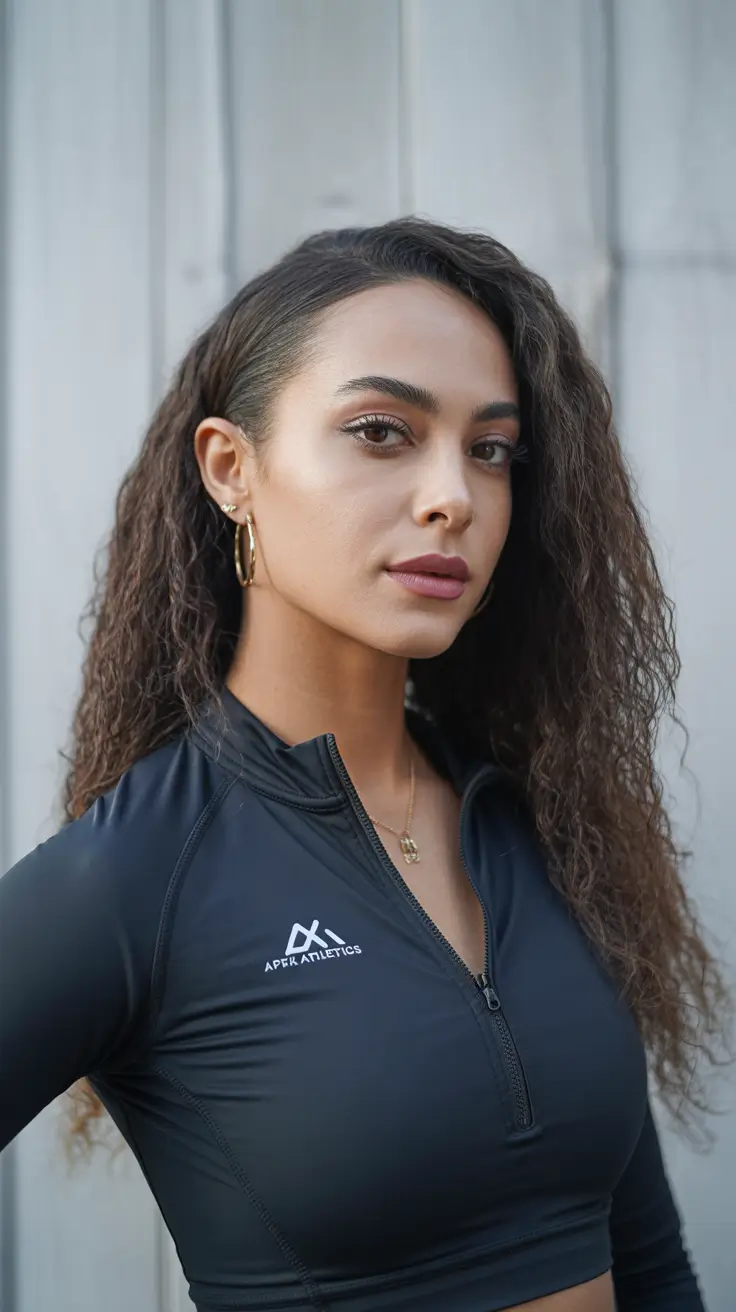 deep winter hair colors inspiration 2025 2026 Curly Texture with Sporty Elegance